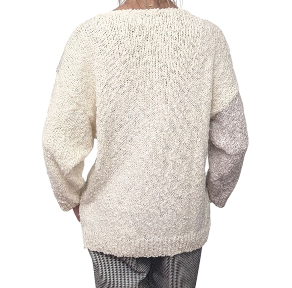 Vintage Bonnie & Bill by Holly Floral Appliqué Sequin Knit Sweater M Korea - Picture 2 of 16